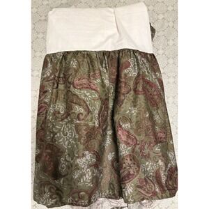 Ralph Lauren Paisley Twin Bed Skirt Green Dorm Bedding Classic